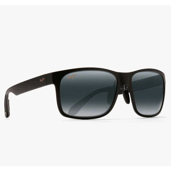 Maui Jim Red Sands MJ0432S-001 Matte Black Sunglasses Neutral Grey Polarized - Picture 1 of 8